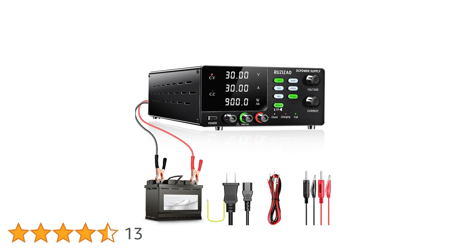 Amazon | RUZIZAO 安定化電源 15V 30A 450W 大電力 可変直流安定化電源