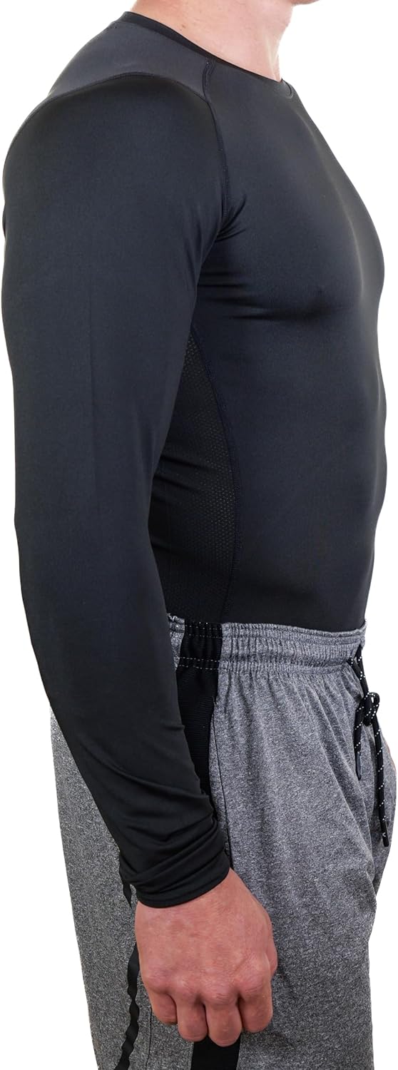 Core Tight Pro Men's Long Sleeve Compression Shirt Athletic Base Layer for Performance Workouts - Image 5