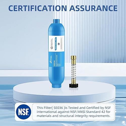 Miniatura 9 de Filtro de agua de manguera en línea para caravana, filtro de agua certificado NSF para cámper con protectores de manguera flexibles para jardín de