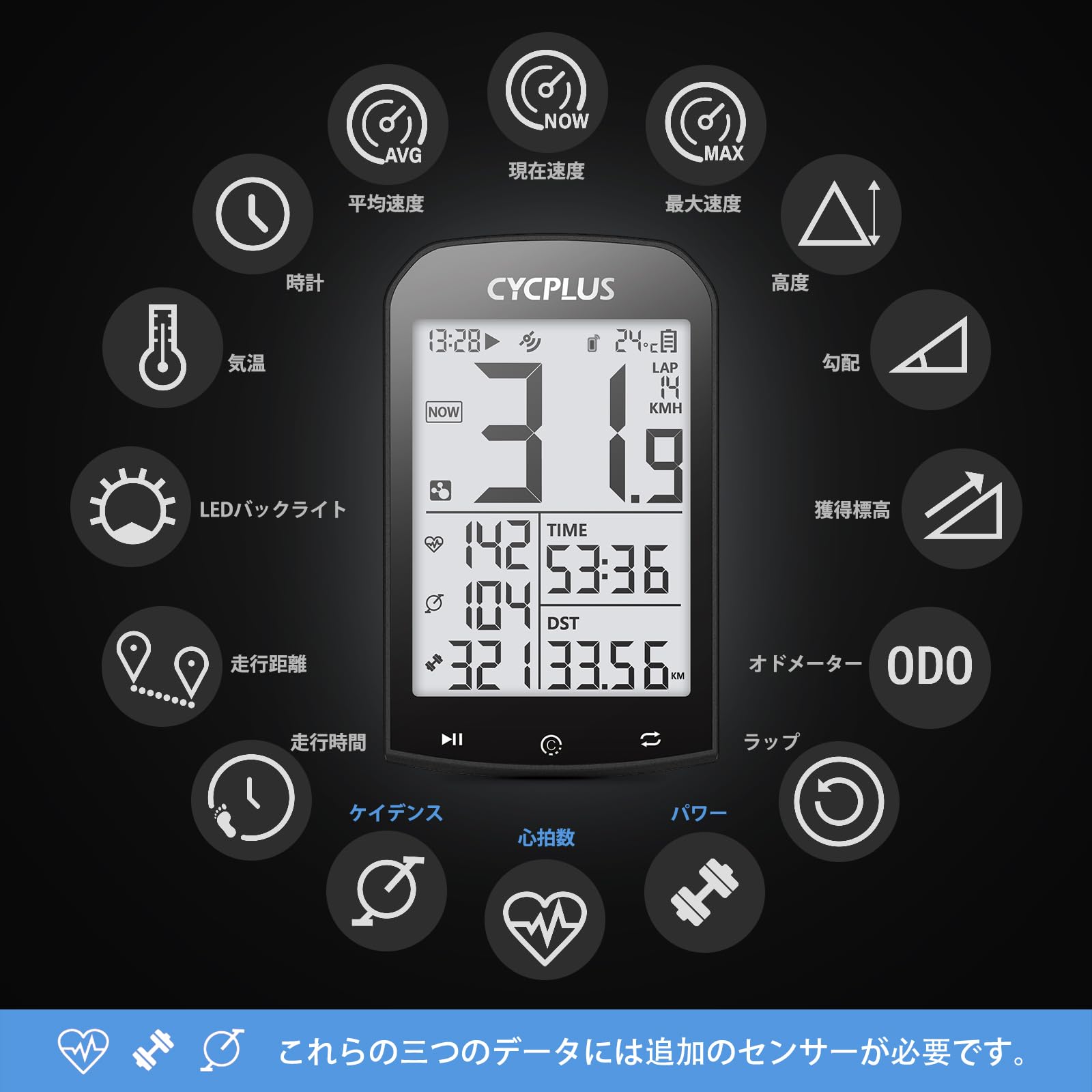 Amazon | CYCPLUS GPSサイクルコンピュータ&ケイデンス&スピード Amazon | CYCPLUS GPSサイクルコンピュータ&ケイデンス&スピード