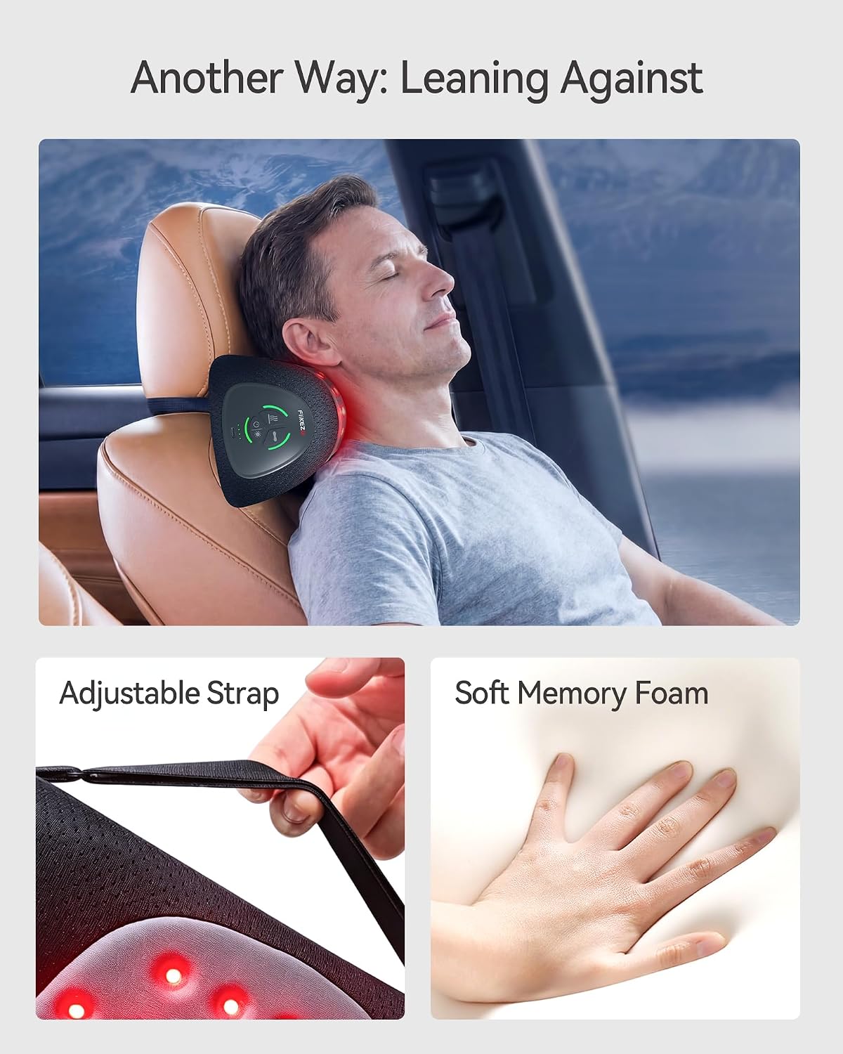 Heated Cervical Traction Device with Red Light for Cervical Pain Relief