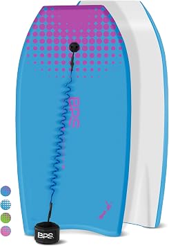 BPS Storm Bodyboard with Premium Coiled Leash - Lightweight with EPS Core, Durable for All Wave Conditions