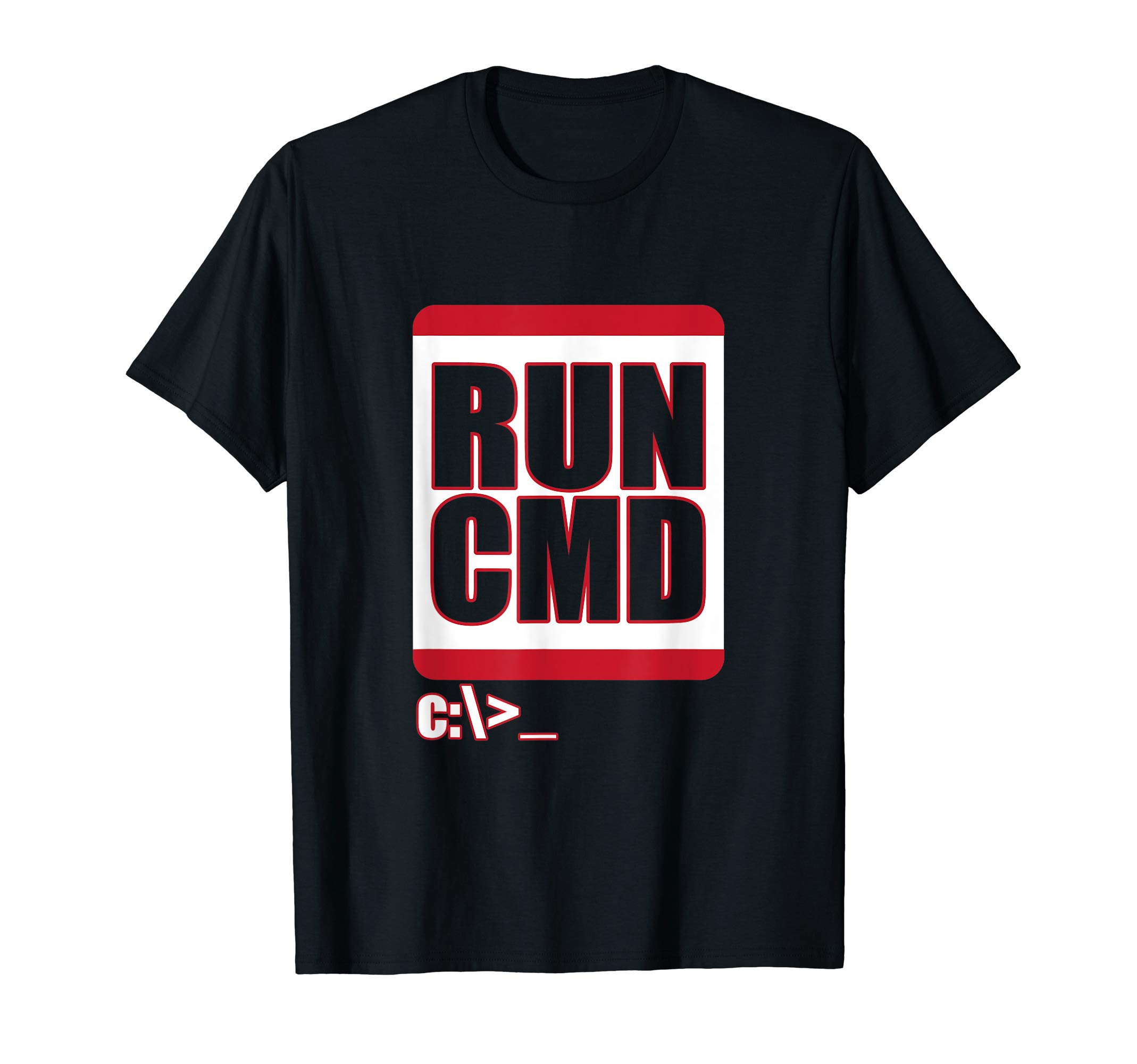 Command Line Computer Geek Gift, Present and TeeRun CMD T-Shirt Funny Computer Science Nerd Coder T-Shirt