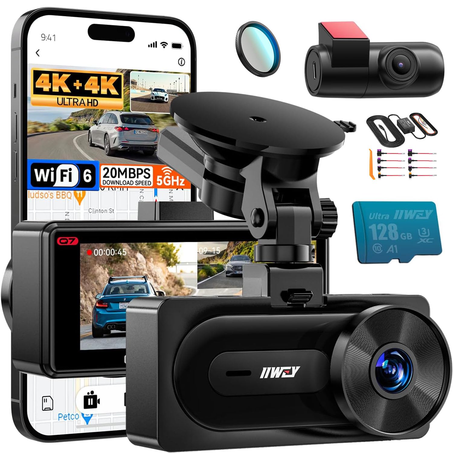 IIWEY Q7 Dash Cam All-Inclusive Solution