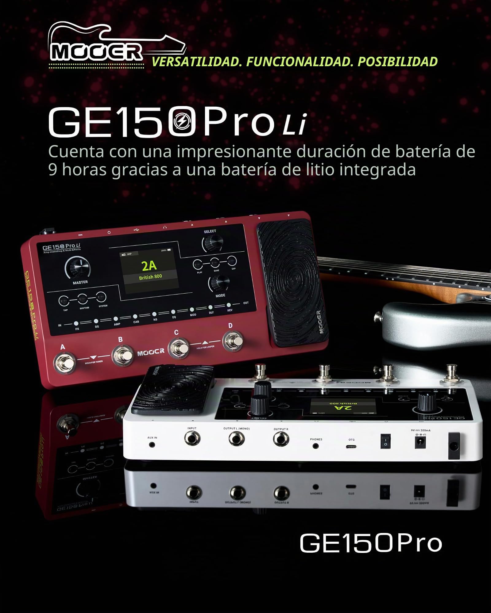 Amazon.com: Pedal multiefectos para amplificador de guitarra