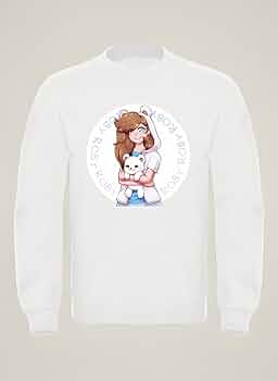 Felpa Con Cappuccio Roby Youtuber - Unisex Bambini, Design Orso Polare, Interno Felpato - Foto 3