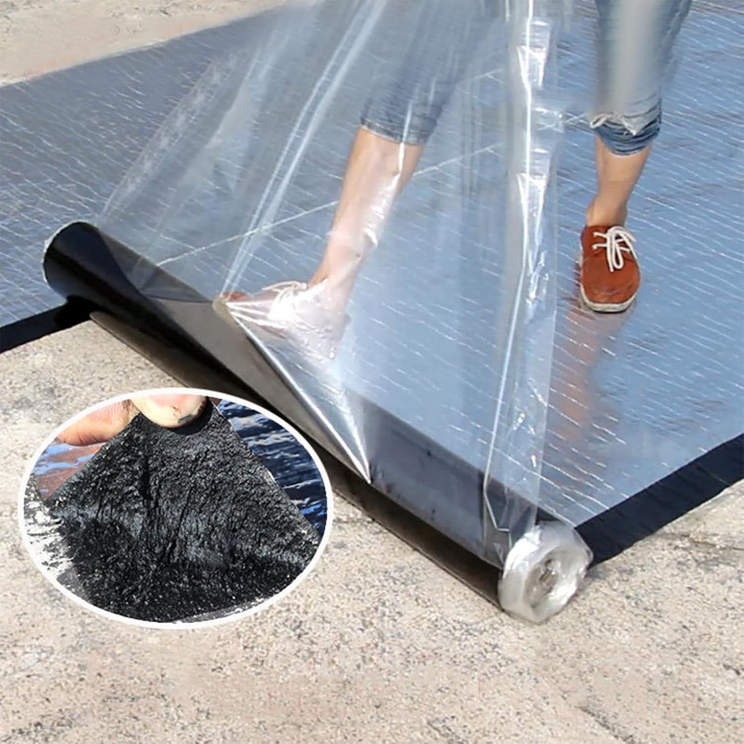 Cinta de reparación de Asfalto para Exteriores, Impermeable, selladora, de Aluminio, autoadhesiva, Resistente a los Rayos UV y a la Intemperie para Reparar Grietas (1x3m).