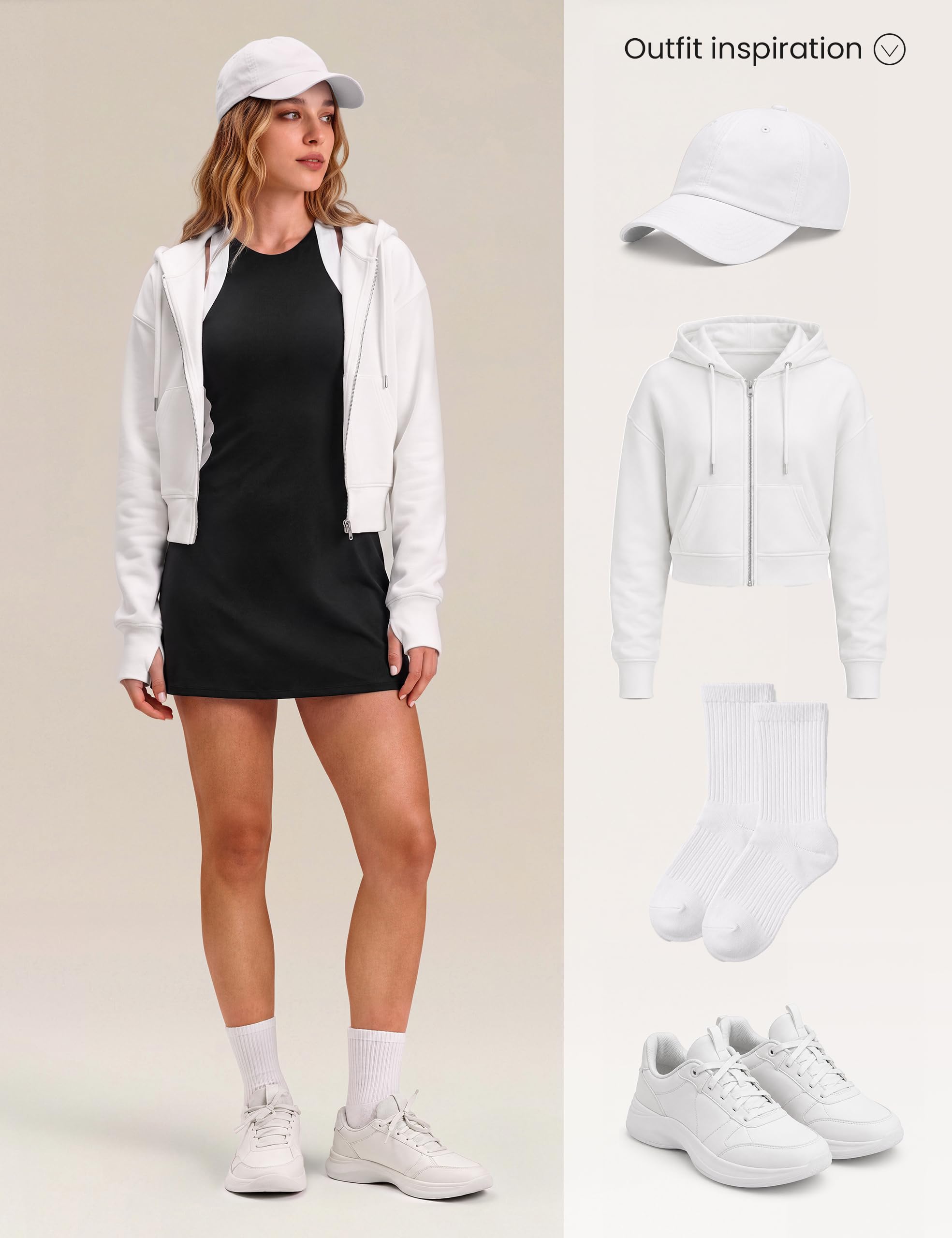 JOYSPELS Sportliches Tennis-Golfkleid für Damen, mit integriertem BH und separaten Shorts, Frühlings- und Sommerkleider