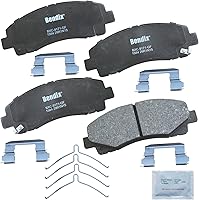 Vista 328 de Pastillas de Freno Delanteras Cerámicas Bendix Priority1 CFC430A para Modelos Selectos INFINITI G35, I30, Nissan 350Z, Altima, Juke, Maxima, Sentra
