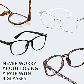 BLS BLUES Reading Glasses for Women for Home, Office & Driving - HD Clear Readers with Blue Light Blocking Protection