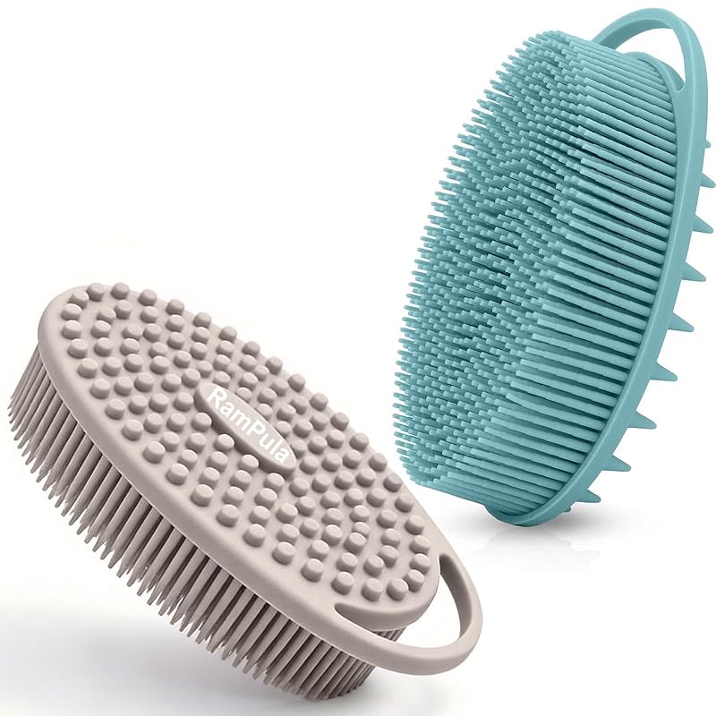 Buchas corporais de silicone RamPula com dois lados e gancho, pacote com 2