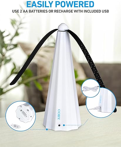 Miniatura 6 de COBY Ventilador repelente de moscas, ventilador de moscas para exteriores e interiores, atrapa moscas portátil ecológico con cuchillas suaves al