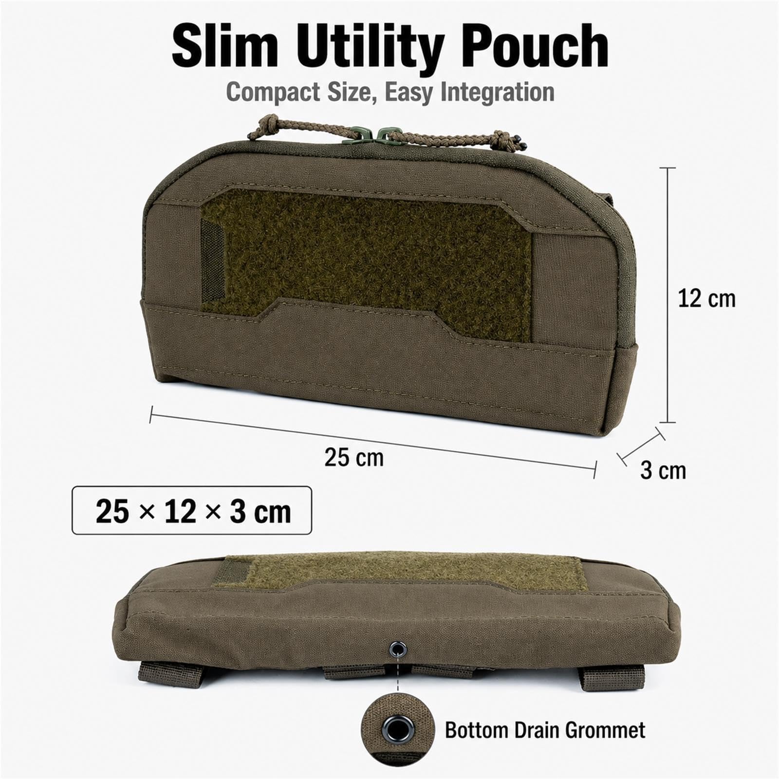 Ampia Tasca Admin MOLLE Borsa Portaoggetti con Pannello Hook And Loop