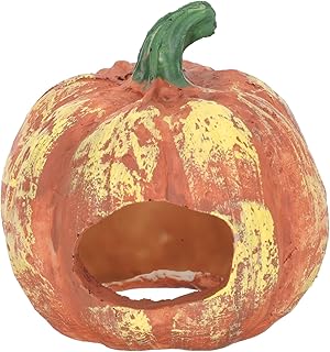 Abaodam Resin Pumpkin Aquarium Ornaments Pumpkin Design Fish Tank Hide Hut Underwater Landscape Decorations Turtle Betta Hiding Hole Cave Safe Hideaway for Betta Turtles Reptile