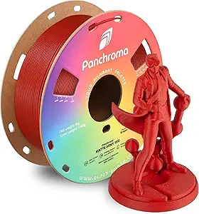 Polymaker Panchroma Matte PLA Filament, Army Red 1.75mm 1kg 3D Printing Filament, Formerly Polyterra Matte, Fits Most FDM 3D Printers, 1kg Spool (2.2lbs)