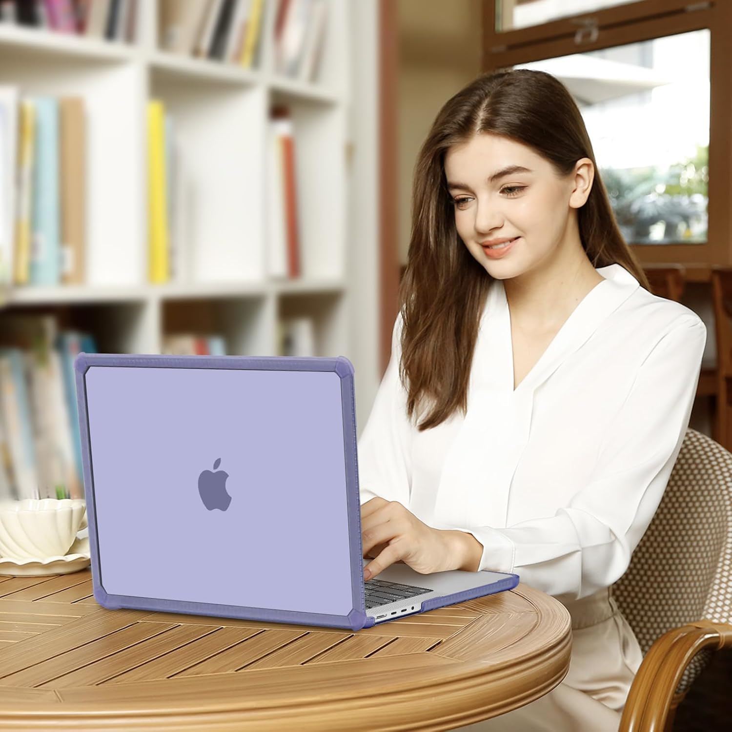 MOSISO Compatible with MacBook Pro 14 inch Case M5 2026 M4 M3 M2 M1 2025-2021 A3427 A3426 A3434 A3112 A3185 A3401 A2918 A2992 A2779 A2442,3 in 1 Kit Anti-Crack Hard Shell with TPU Bumper,Lavender Gray