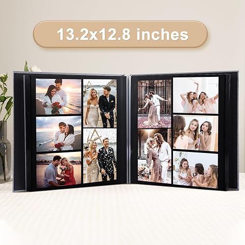 Miniatura 9 de Álbum de fotos autoadhesivas, álbumes de recortes, álbumes de fotos magnéticos para fotos de 4 x 6, 5 x 7, 8 x 10 pulgadas, libros con páginas