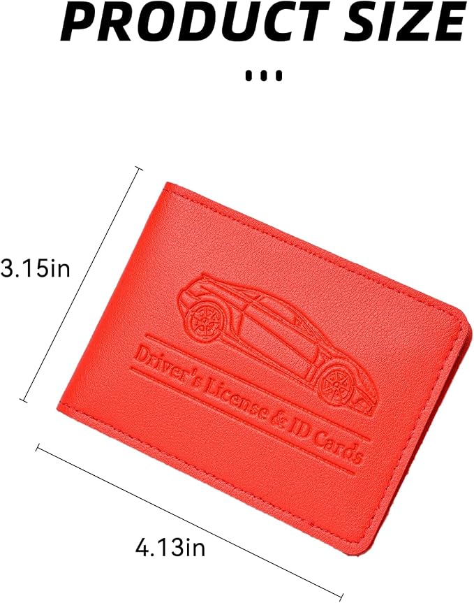 Organizador de Documentos de Cuero Rojo miniatura 2