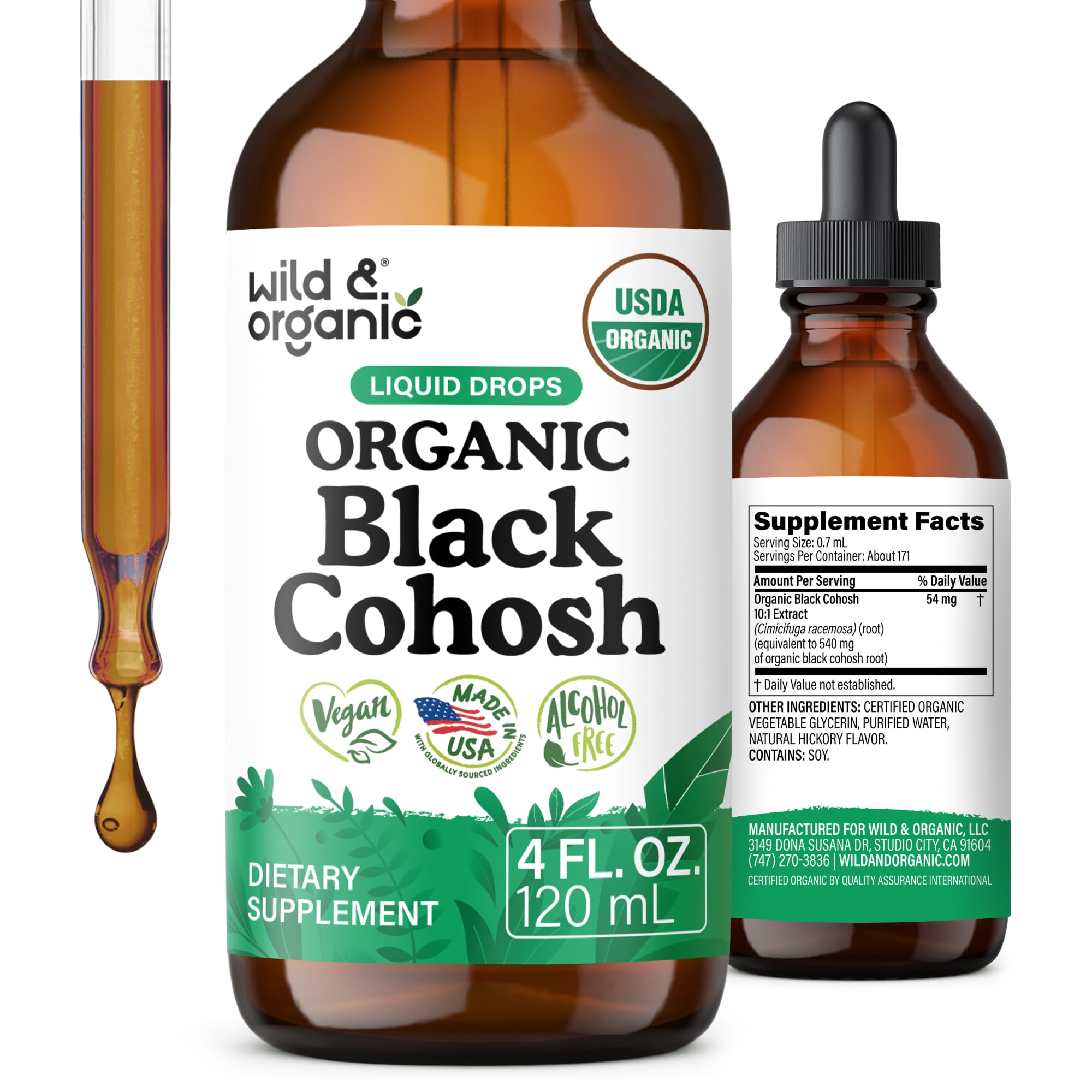USDA Organic Black Cohosh Tincture - Menopause Supplements Women - 2 oz — Amazon image 10