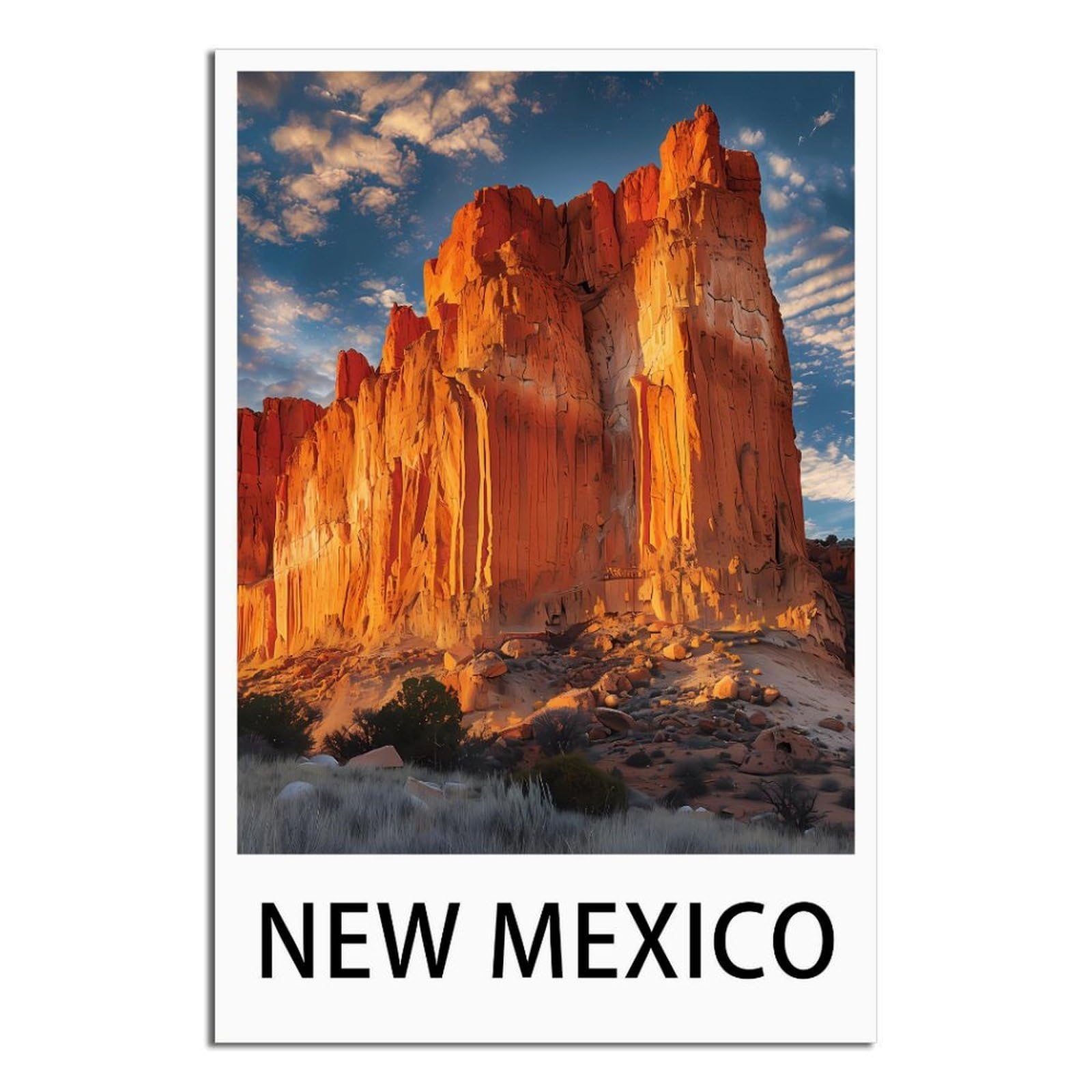 EZMLFA 5D Diamond Painting Kits,New Mexico Mountain,Diamond Painting Kits for Beginners Round Full Drill Painting with Diamonds Gem Art for Home Wall Decor 30x40cm