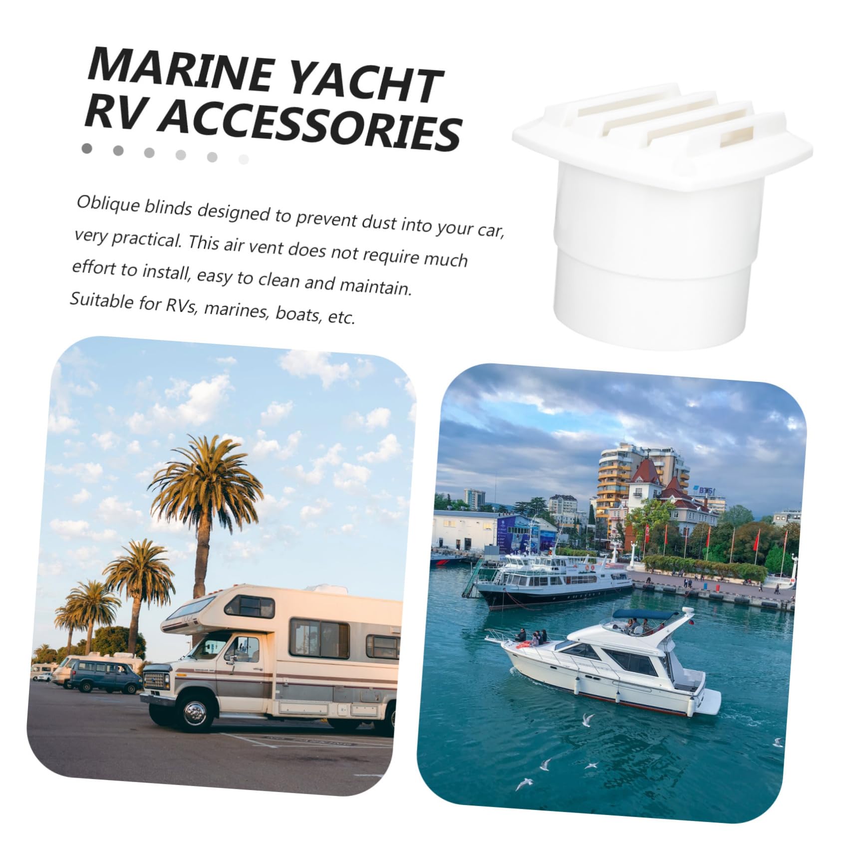 OUNONA 5pcs Replacement Marine Boat Vent Easy Install Louver Grille Cover for Rv