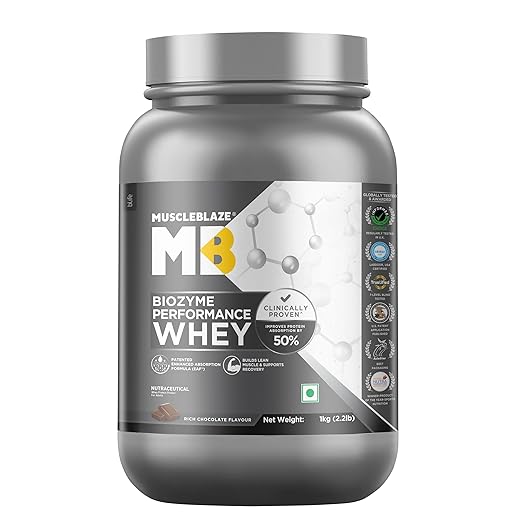 MuscleBlaze Biozyme Performance Whey 1kg Chocolate