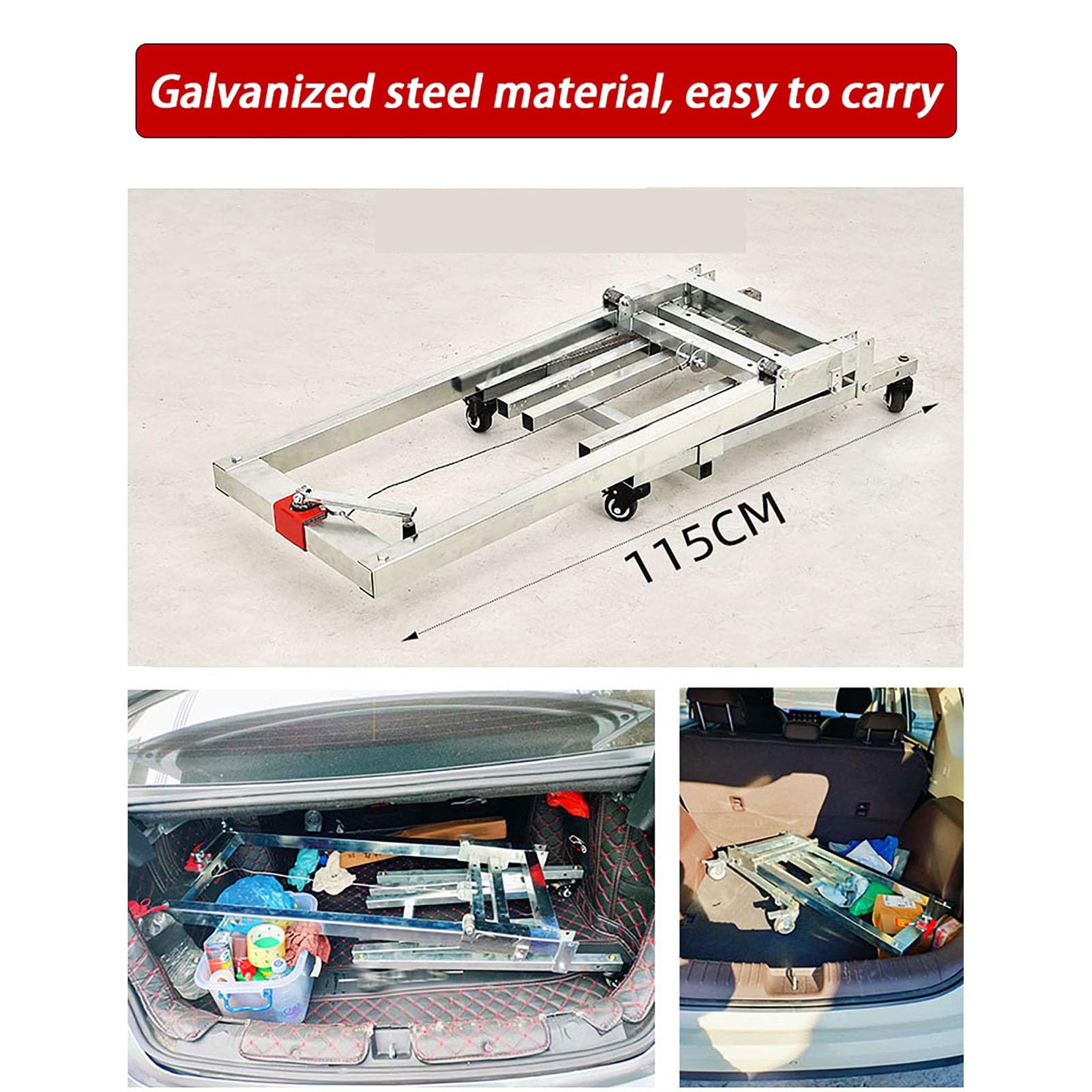 Carretilla elevadora manual, carretilla elevadora de manivela resistente, apilador de cabrestante de elevación de material plegable para el garaje y almacenes