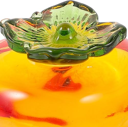 Miniatura 8 de ABOOFAN Figura de cristal de caqui, estatua de caqui artificial, figura de fruta de cristal, pisapapeles coleccionable, fruta de vidrio para