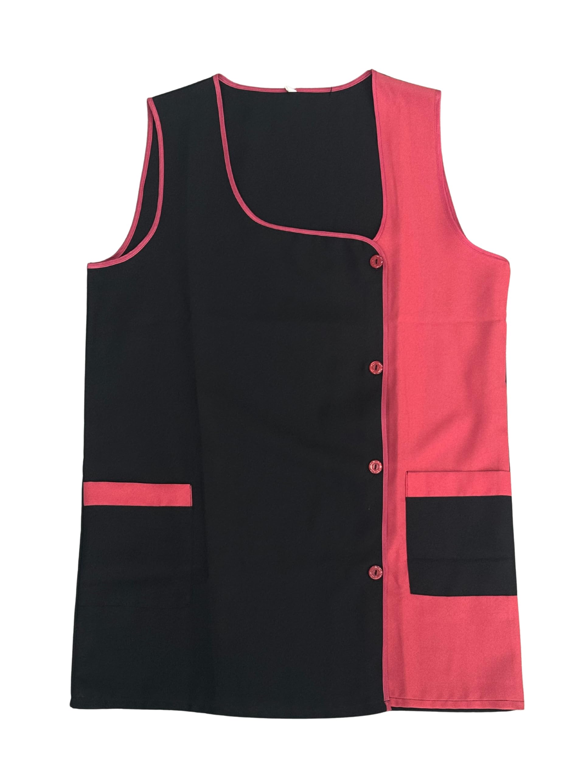 Victory KAIXUAN – DELANTAL CHALECO – DELANTAL LIMPIEZA SEÑORA BICOLOR – UNIFORME DE SERVICIO DOMÉSTICO Y LIMPIEZA SANIDAD MÉDICO HOSTELERÍA – SERIE 630