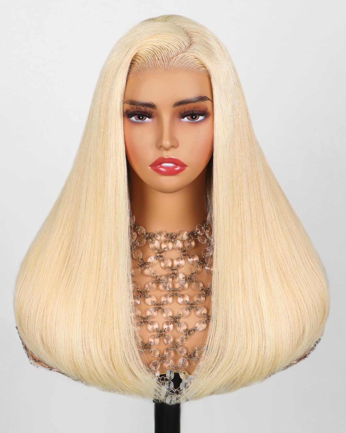 Arabella 613 Lace Front Wigs Human Hair 5x6 Ready to Go Glueless Wigs Human Hair 280% Density 12A Pre Cut Lace Pre Plucked Bleached Knots 613 Blonde Frontal Wig Human hair (18inch, 5X6 Straight Wig)