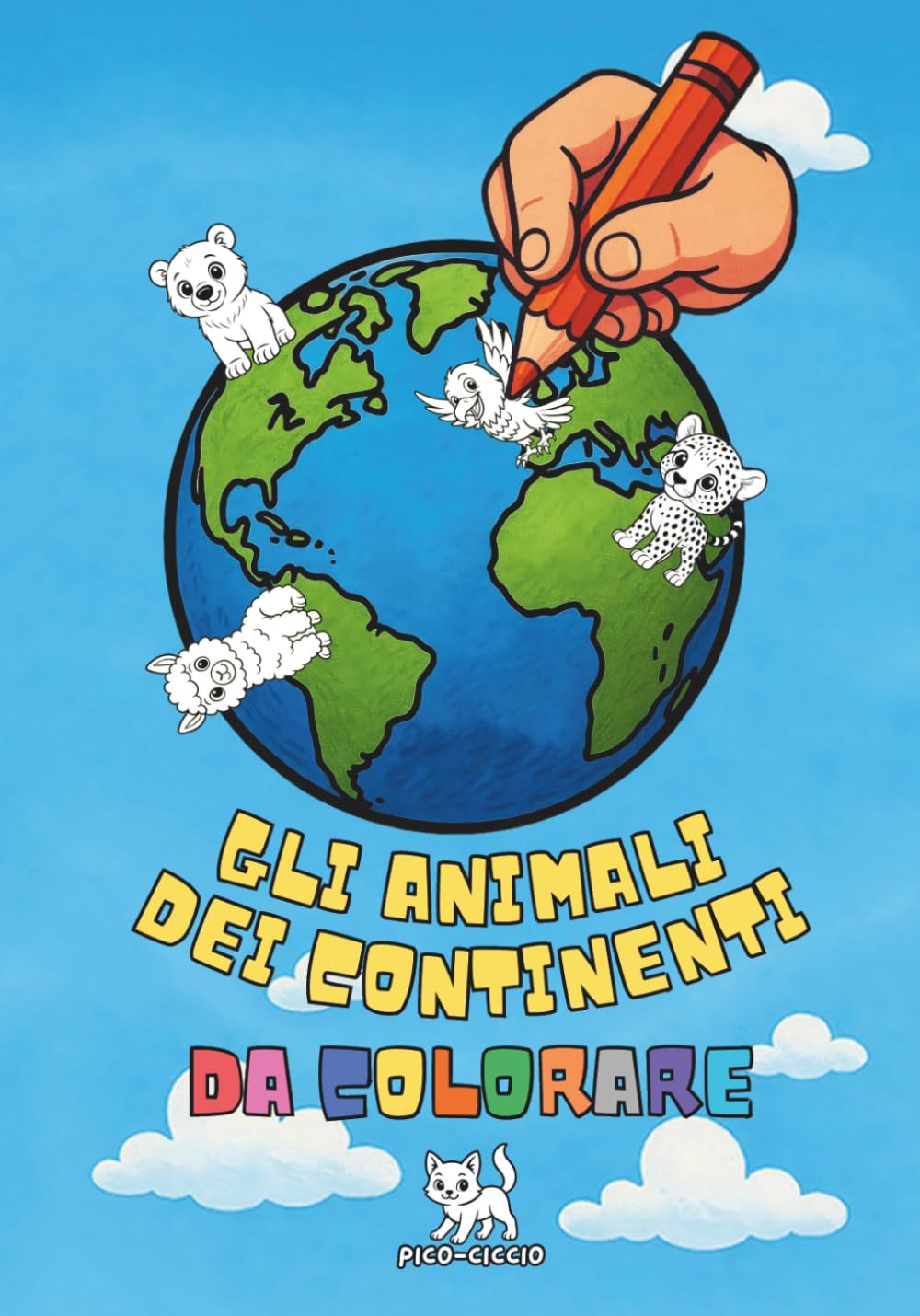 Gli animali dei continenti: Da colorare