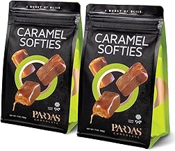 PARDAS Caramel Cream Candy, 7oz Bag, 2 Pack of Caramels Individually Wrapped, Ideal Kosher Candy for Desserts, Parties, Lunchboxes and Holiday Celebrations, Perfect for Snacking and Sharing