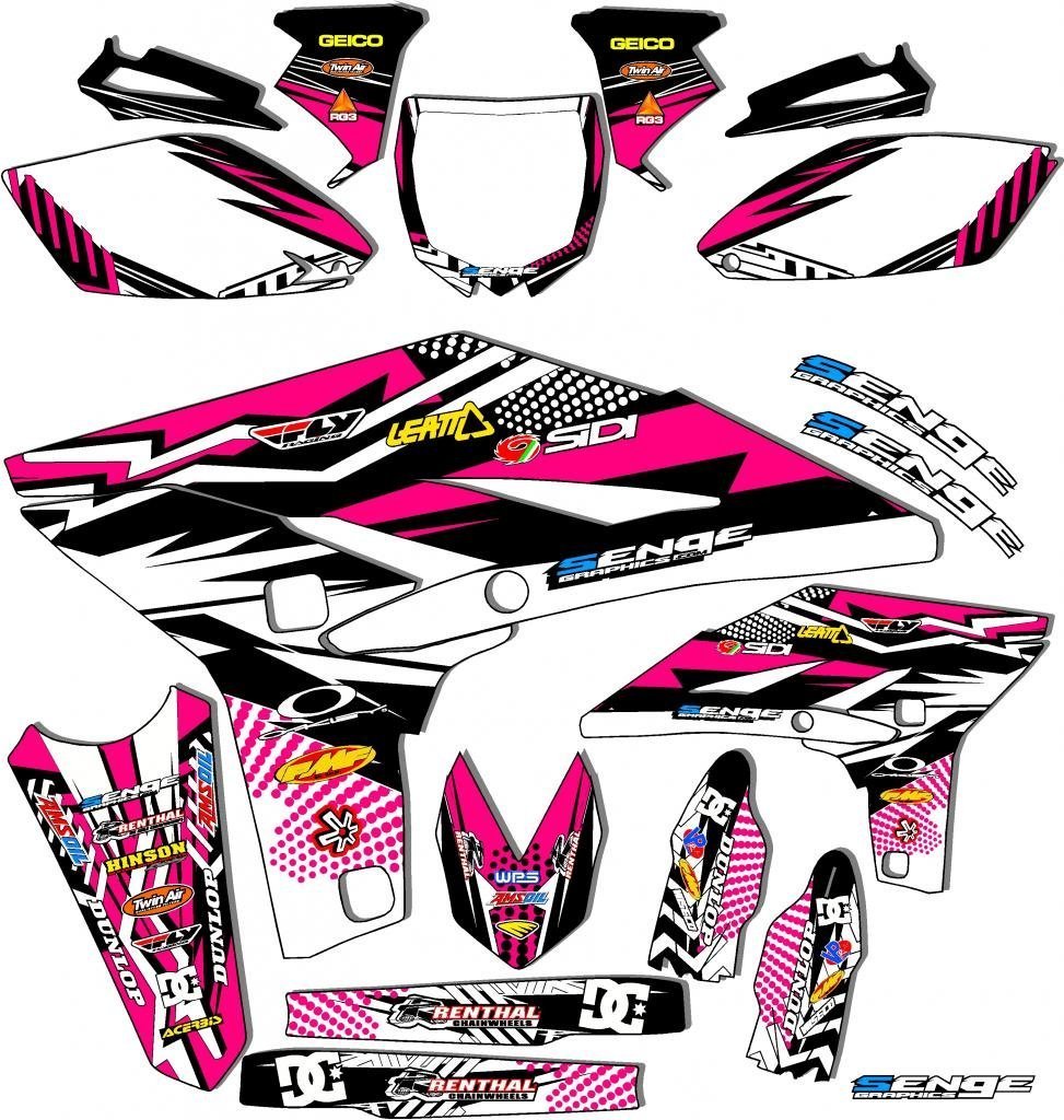 Amazon.com: 2006-2007 YZ 450 F MAYHEM Pink Complete Kit Compatible