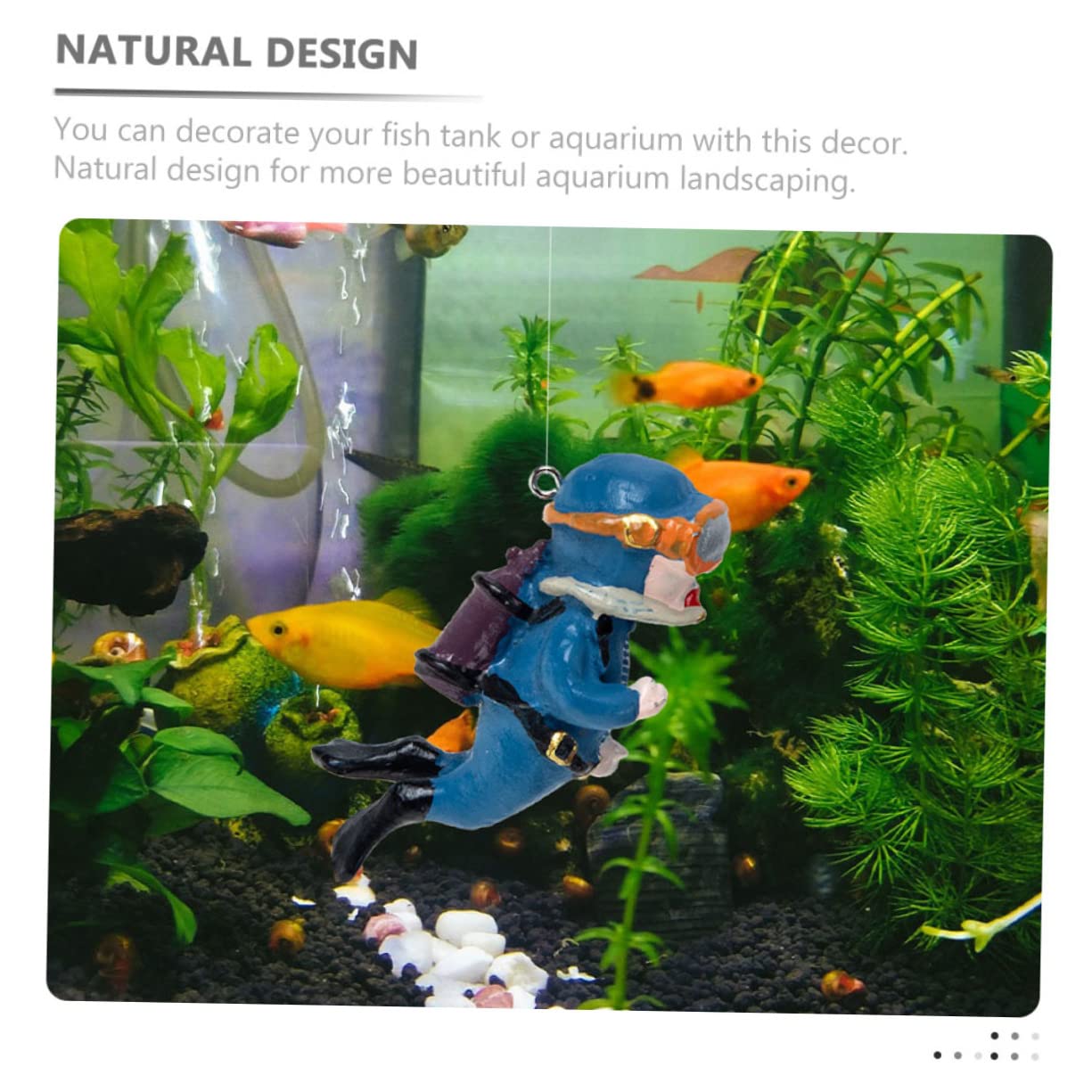 Angoily 10pièces Figurines De Plongeurs Décoratives Ornements Adorables pour Aquariums Décor Flottant pour Réservoirs De Poissons