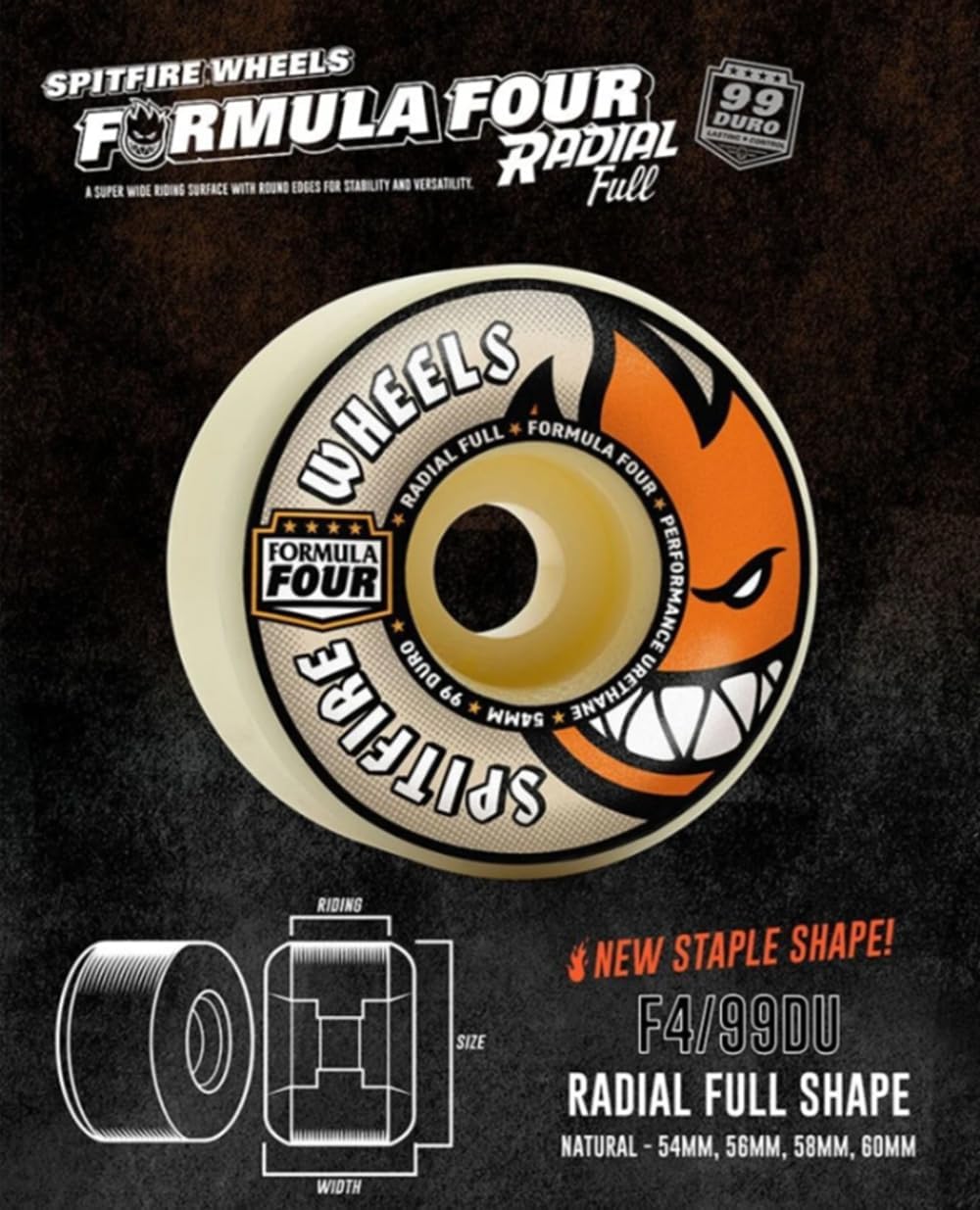 SPITFIRE FORMULA 4 RADIAL FULL WHEELS