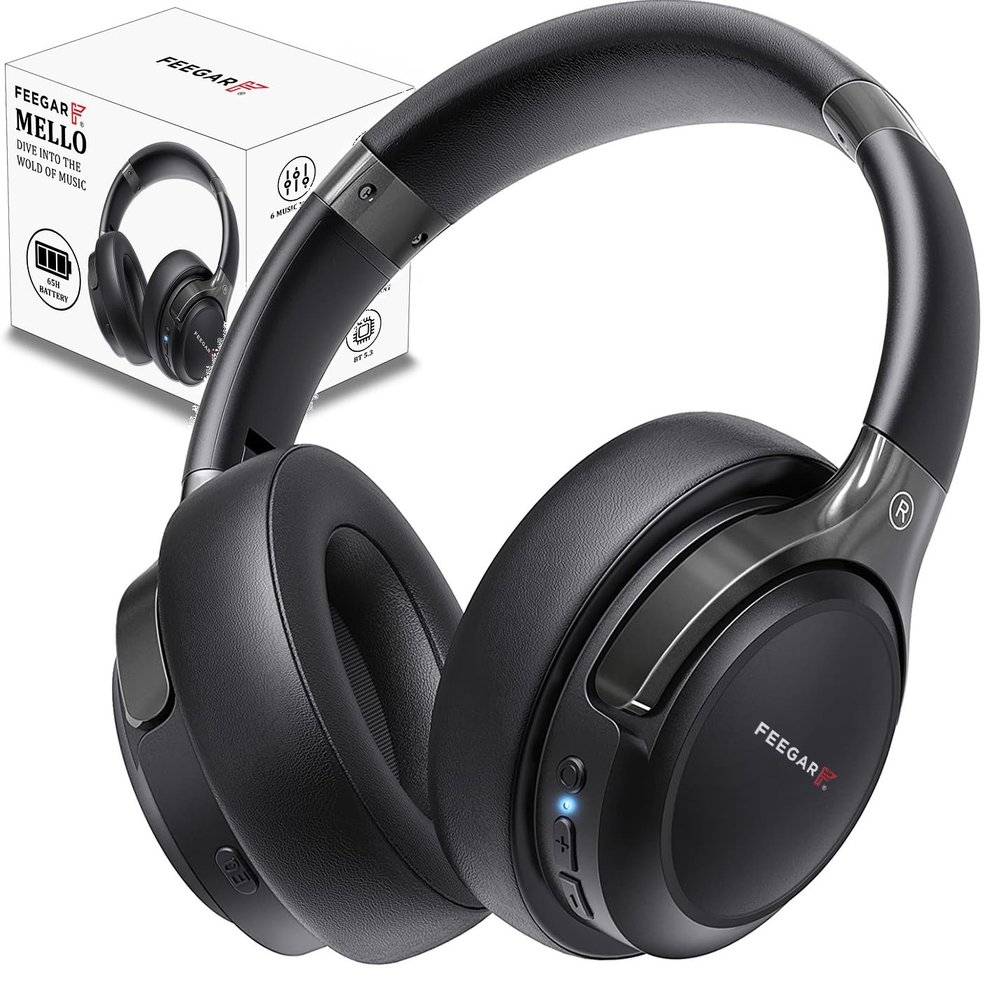 BERIBES Cuffie Bluetooth Over Ear,65 Ore di Riproduzione, 6 EQ Modalità di Suono BERIBES Cuffie Bluetooth Over Ear,65 Ore di Riproduzione, 6 EQ Modalità di Suono