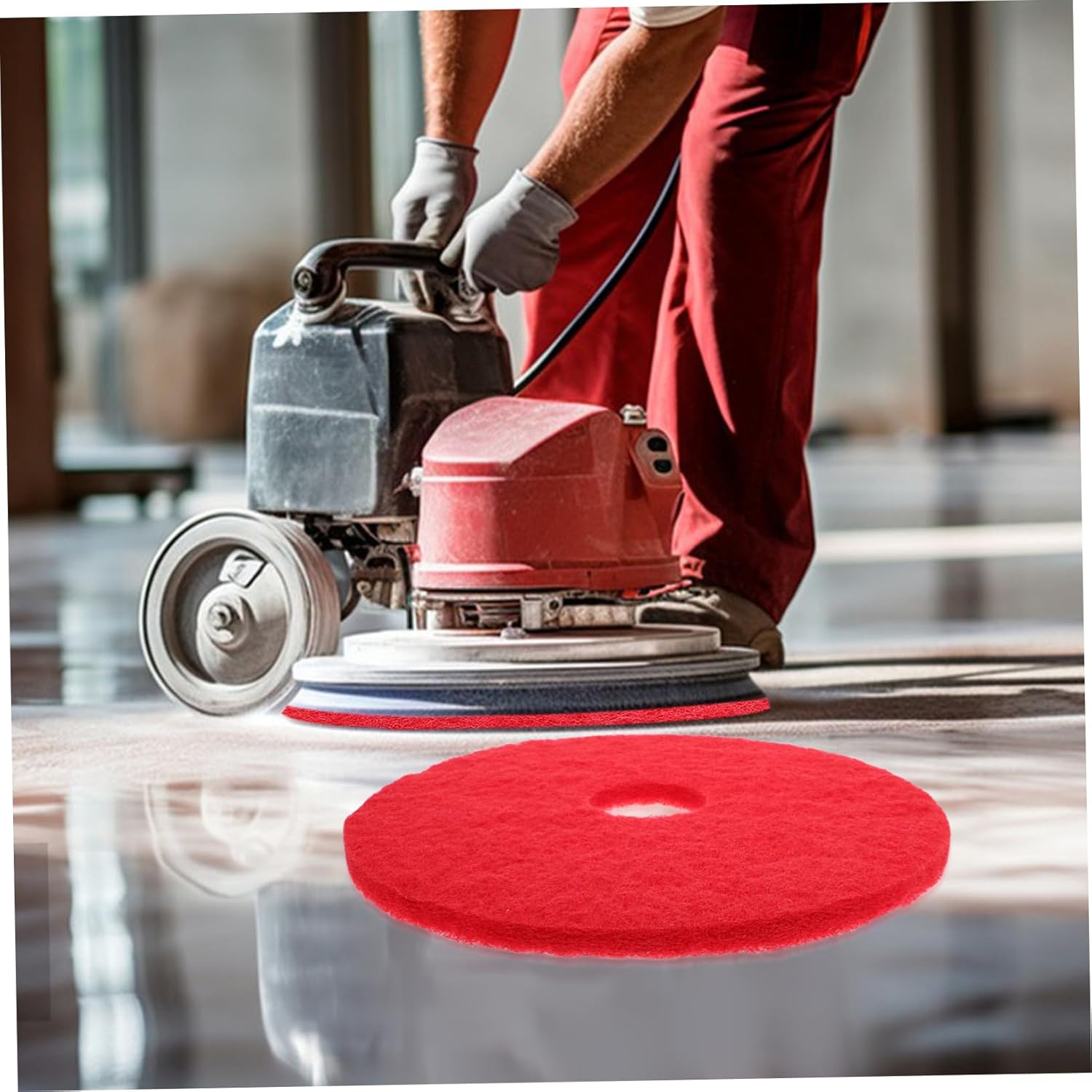 FRCOLOR Household Floor Cleaning Pad Durable Polishing Cushion for Floor Machines Efficient Multi Surface Cleaning for Hardwood Tile and Marble Floors