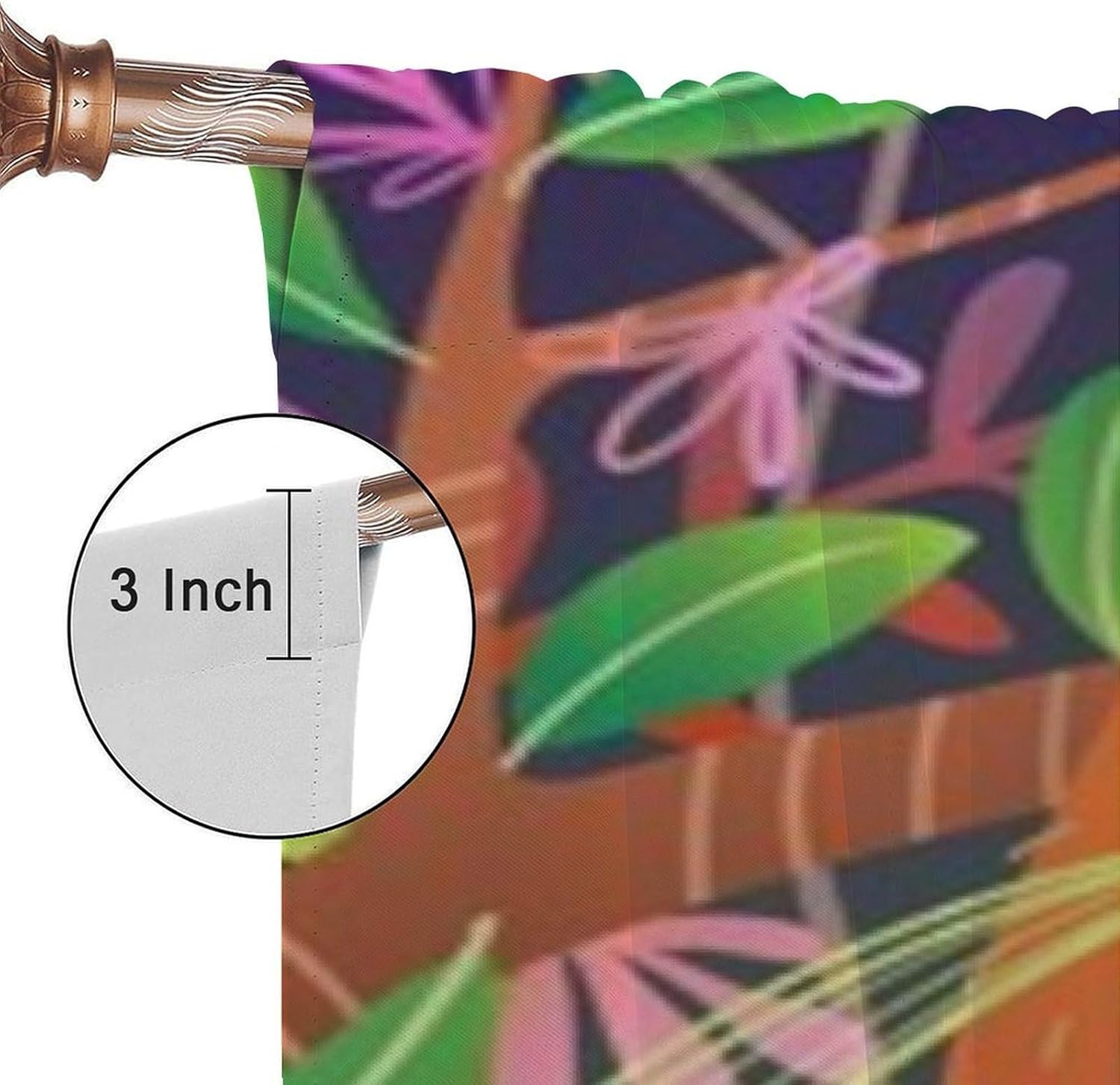 Monkey Curtains Animal Print Jungle Theme, Colorful Rainforest Curtains for Nursery Living Room Bedroom, 2 Panels W52xL84 Inch