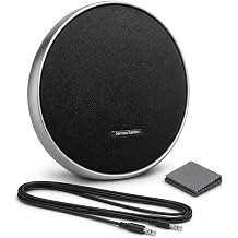 Harman Kardon Onyx Studio 9 - Portable Bluetooth Speaker Bundle - Self-Tuning, Built-in Battery, USB Charging, Aluminum Handle + Aux Cable + Cleaning Cloth, Wireless Home & Outdoor Speaker