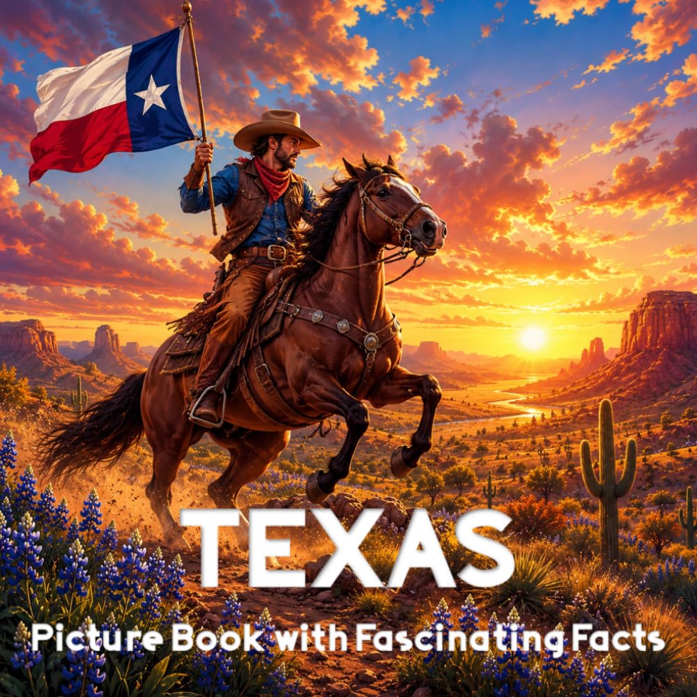 Texas Picture Book with Fascinating Facts: Texas Facts Book for Kids | Texas Coffee Table Book