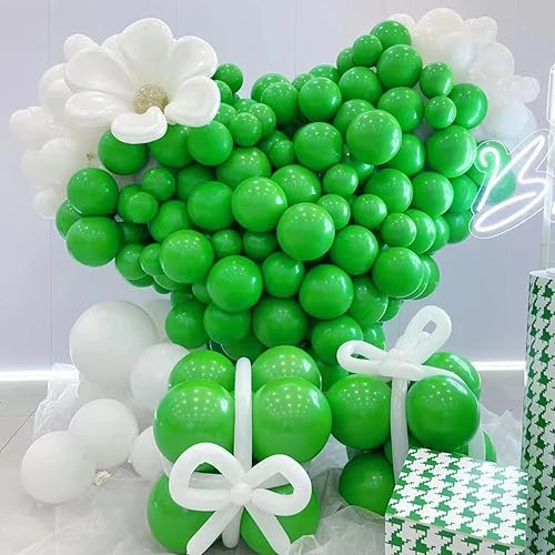 Miniatura 4 de Globos verdes de 12 pulgadas, paquete de 100 globos verdes de látex gruesos para decoraciones de fiesta de Navidad