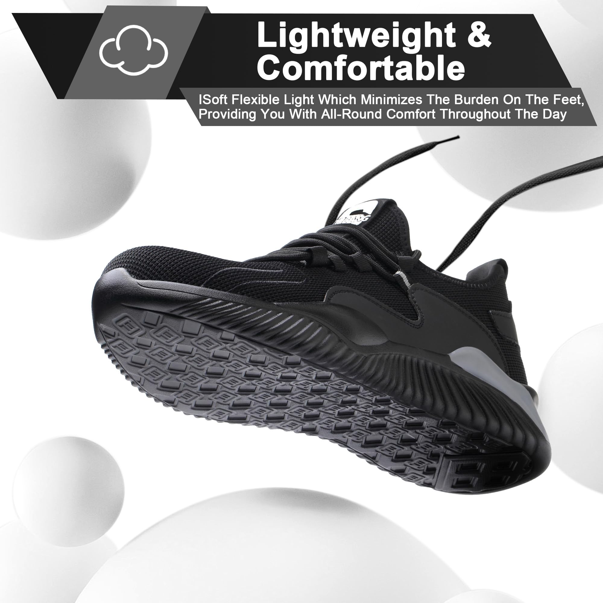 Scarpe Antinfortunistiche Uomo Donna S3 Scarpe da Lavoro Leggere Sportive Sicurezza Scarpe con Punta in Acciaio Scarpe da Cantiere Antiscivolo 36EU-46EU