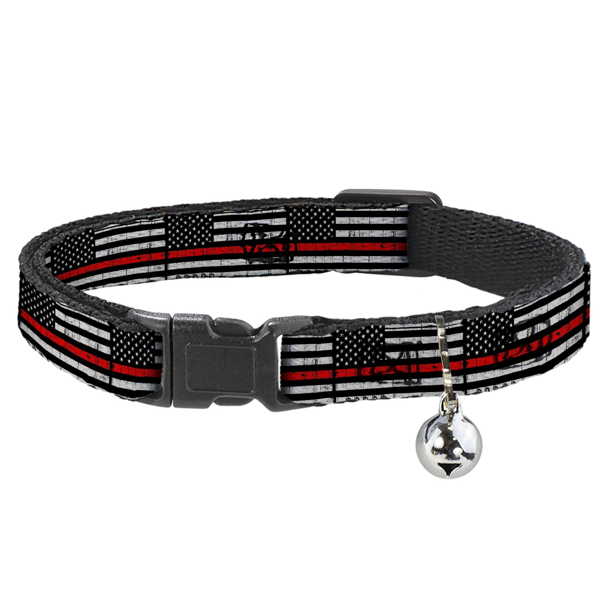 Collar de gato antiahogo con cierre de seguridad y diseño de línea roja