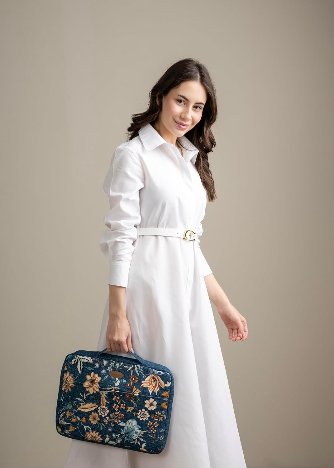 Maison d'Hermine Laptop Sleeve with Handle Case Stain and Water Repellent Cotton Canvas