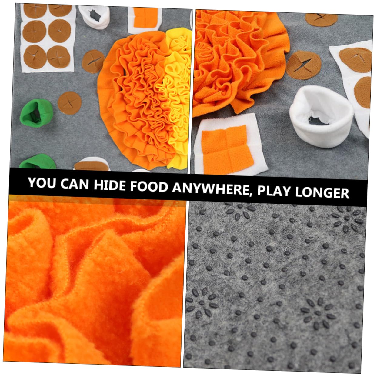 FRCOLOR Tapis D'entraînement pour Chien Flanelle Jouet Renifleur pour Stimuler L'odorat Distributeur de Nourriture pour Animaux