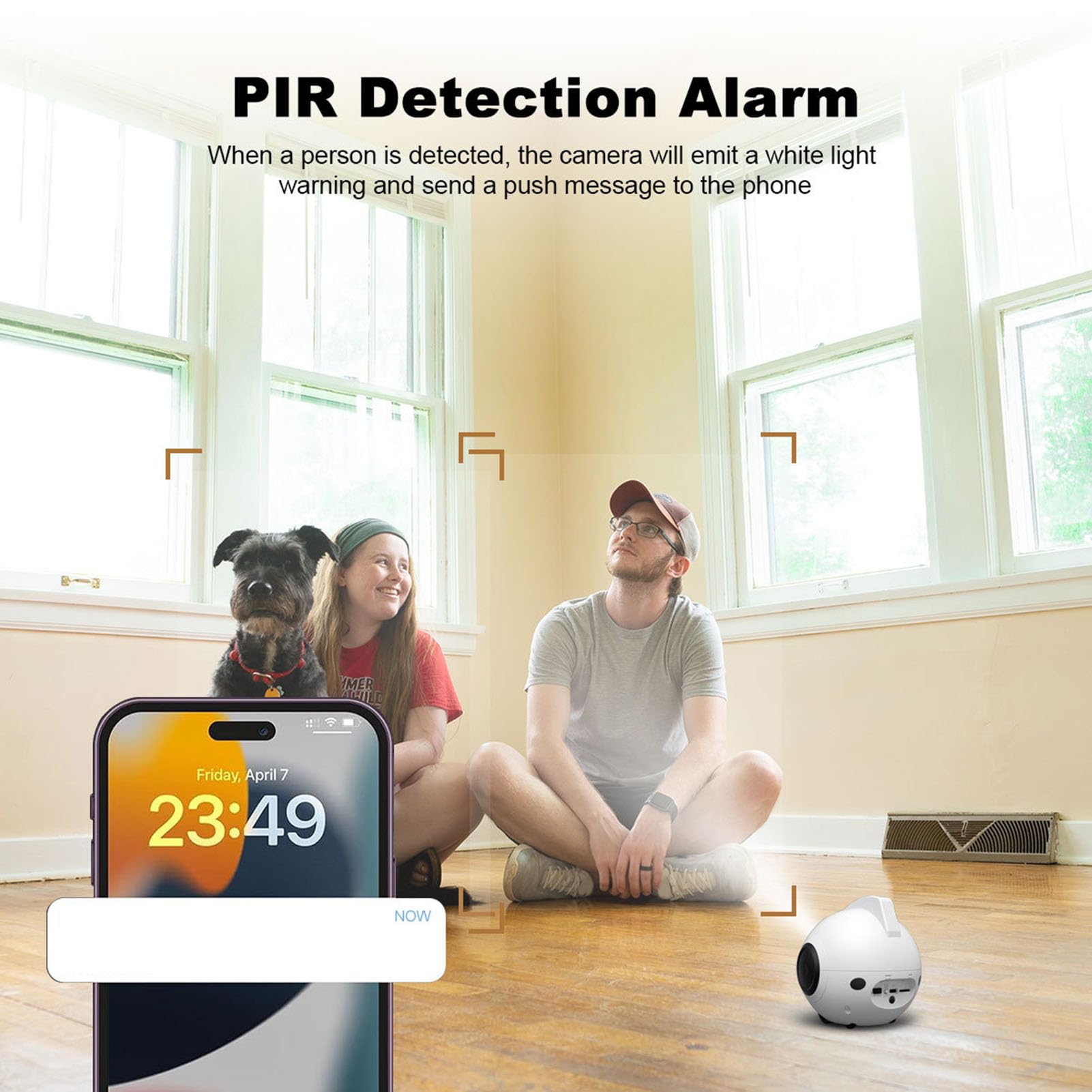 Tonysa Robot con Cámara para el Hogar, Cámara Móvil de 4 MP y 2.5K para Mascotas con Llamada con un, Audio Bidireccional y Grabación de Video, para Vigilancia de Seguridad en
