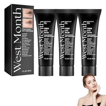 WEST MONTH Instant Firm Eye Cream, Advanced Instant Firm Eye Tightening Cream, Anti Aging Eye Cream For Dark Circles, Puffiness & Bags, Reduce Wrinkles, Fine Lines, Moisturizating Skin 3 Pack