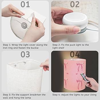 QFHOMTEOL Wall Sconces Set of Two Battery Operated Ribbons