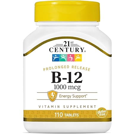 Amazon Com 21st Century B 12 1000 Mcg Prolonged Release Tablets 110 Count Health Household