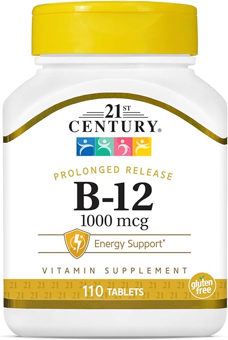 Amazon Com 21st Century B 12 1000 Mcg Prolonged Release Tablets 110 Count Health Household